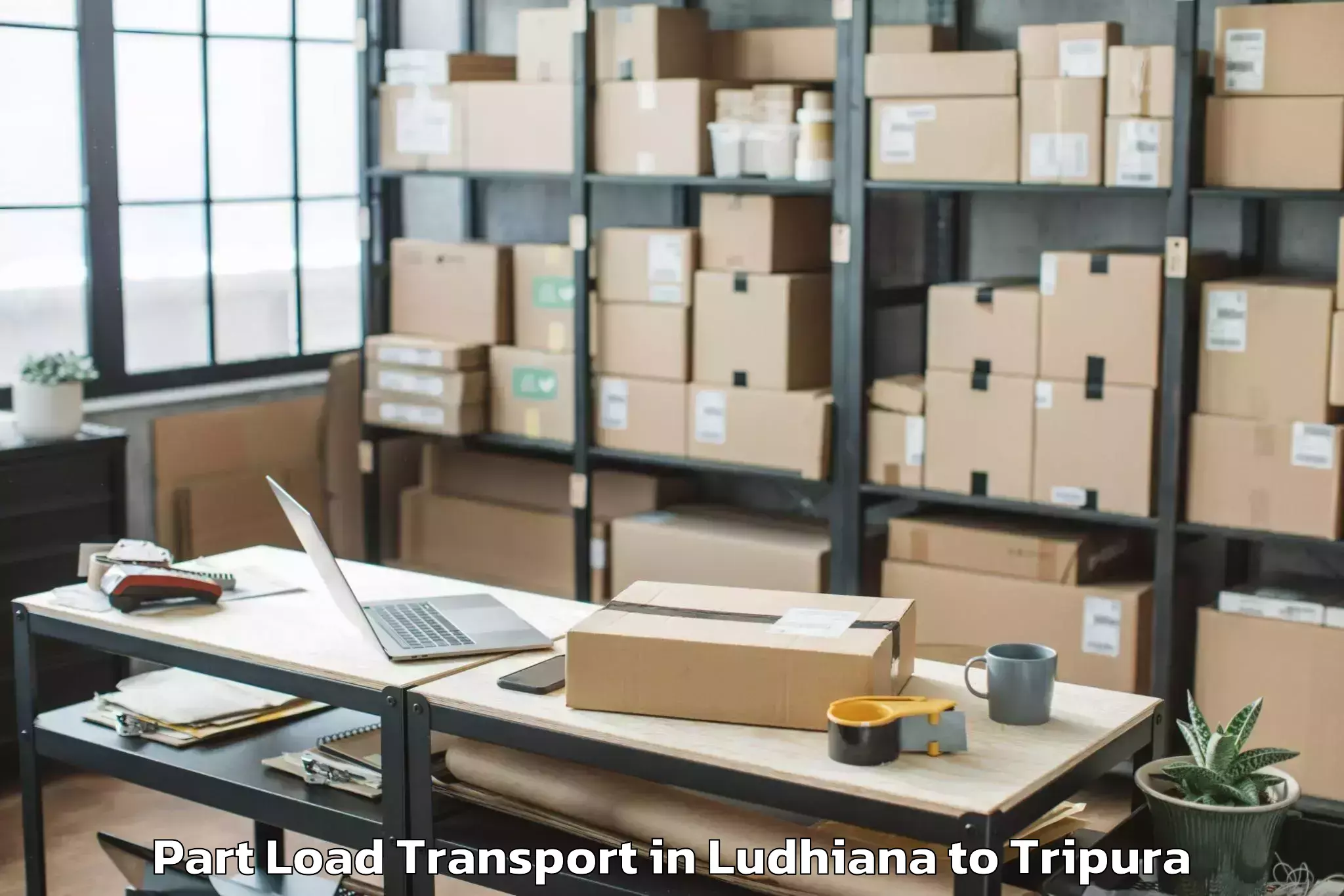 Book Ludhiana to Hezamara Part Load Transport